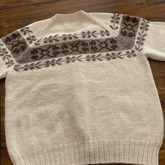 Fotrama 100% Alpaca Wool Bolivia button front knitted beige sweater cardigan M - Picture 2 of 16